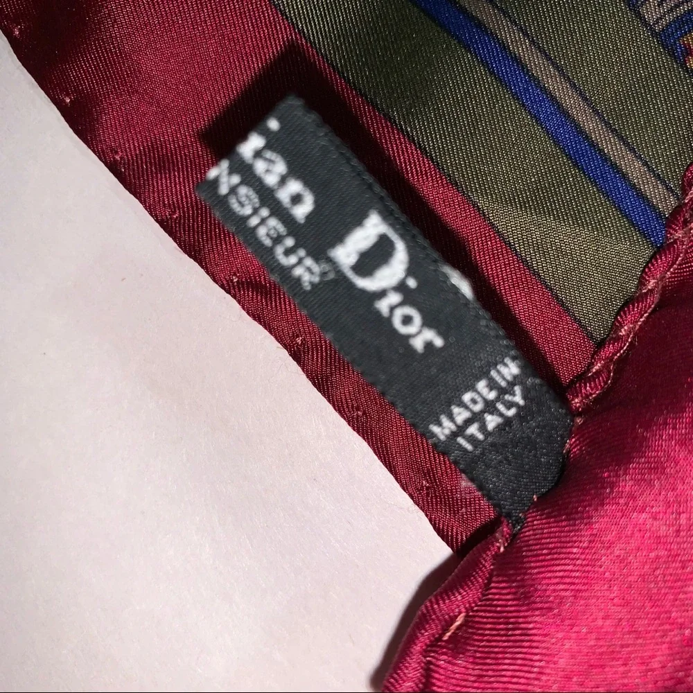 vintage CHRISTIAN DIOR MONSIEUR paisley SILK gavroche scarf